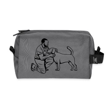 Technicien vétérinaire - Trousse de toilette en tissu recyclé - anthracite - Devant