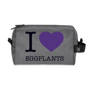 J’ADORE LES AUBERGINES Auberginen - Trousse de toilette en tissu recyclé - anthracite - Devant