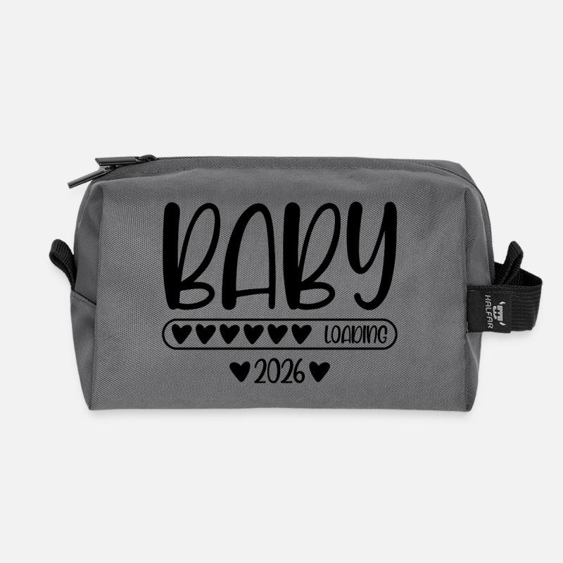 Baby 2026 loading - Recycelte Kulturtasche - Anthrazit
