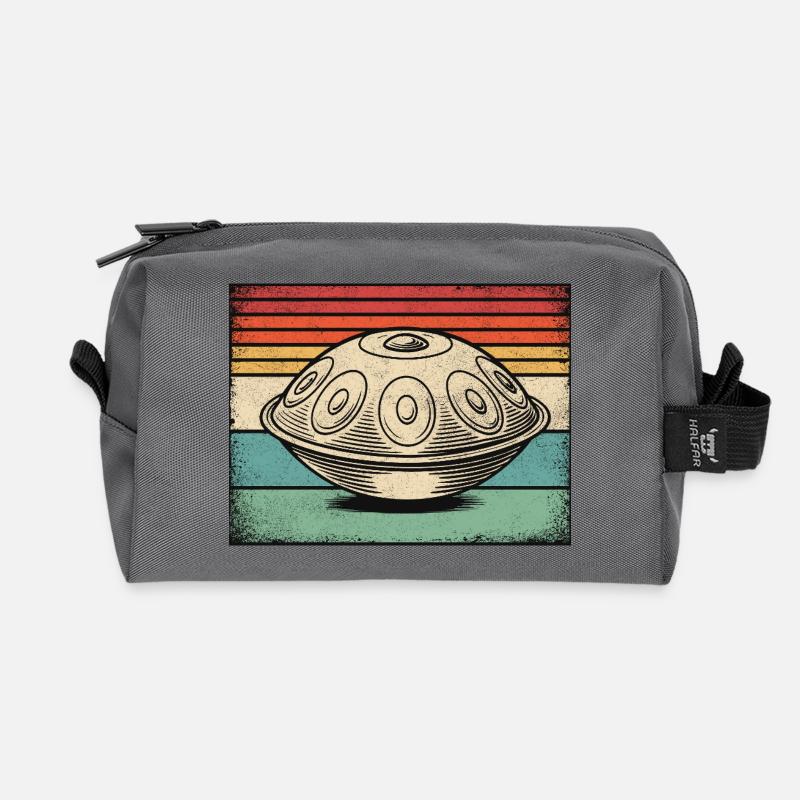 Handpan Hang Drum Retro - Recycelte Kulturtasche - Anthrazit