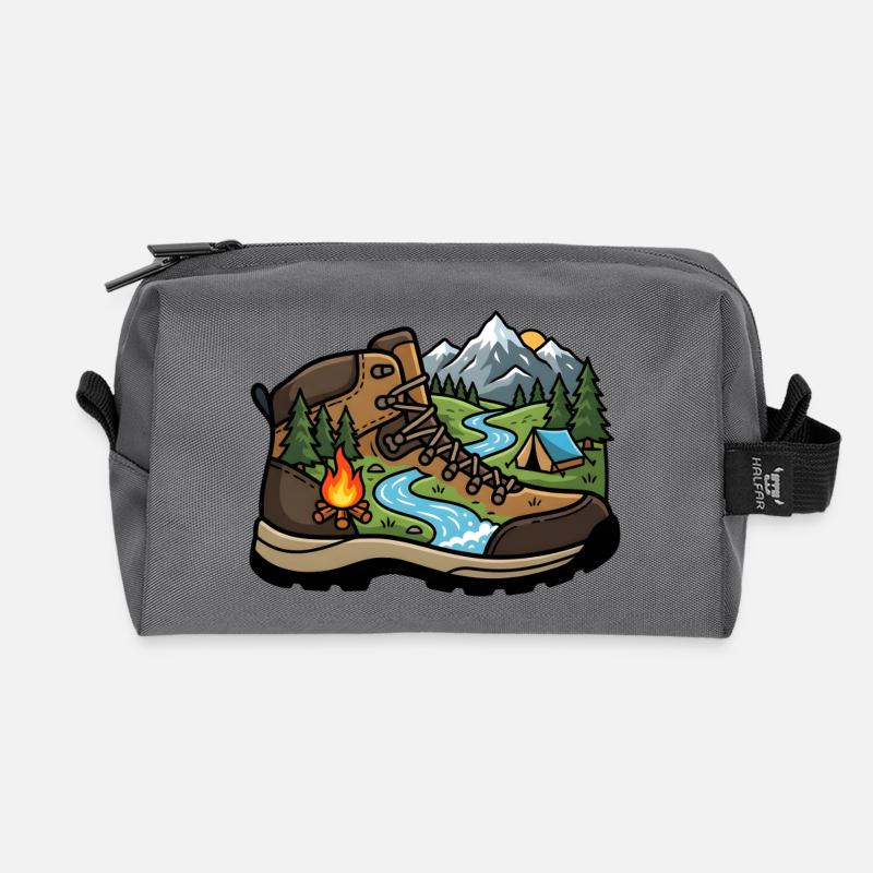 Camp Adventure Boot - Recycelte Kulturtasche - Anthrazit