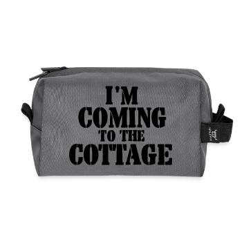 J’arrive au cottage - noir - Trousse de toilette en tissu recyclé - anthracite - Devant