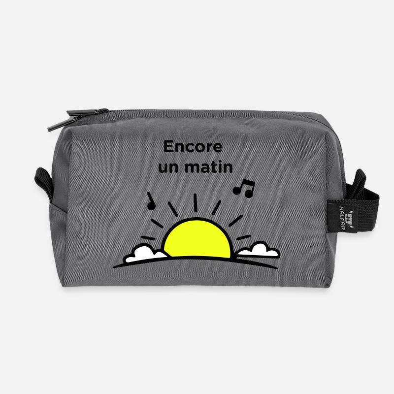 Ein weiterer Morgen - Recycelte Kulturtasche - Anthrazit