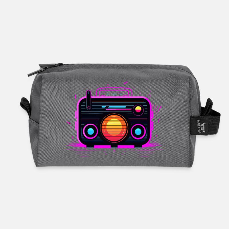 Retro Radio Retrowave - Recycelte Kulturtasche - Anthrazit