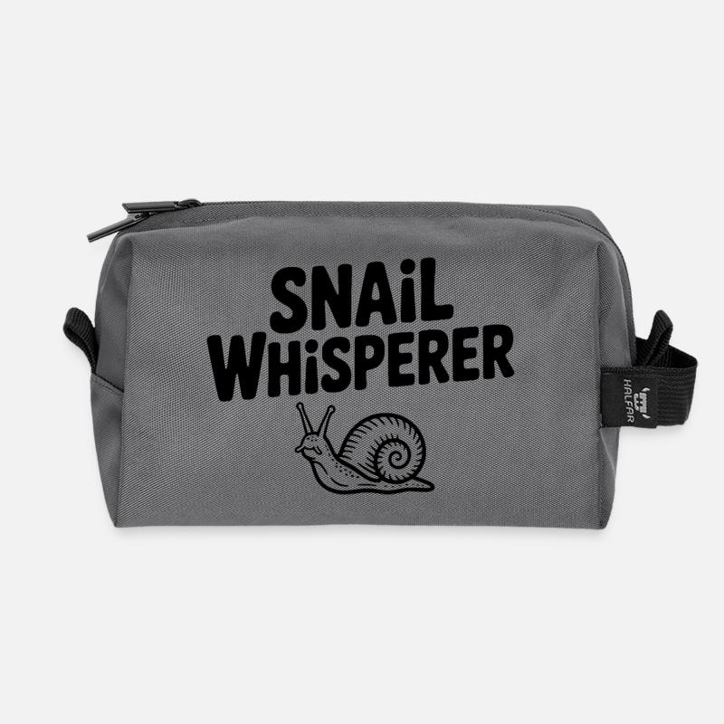 Schneckenflüsterer - Recycelte Kulturtasche - Anthrazit