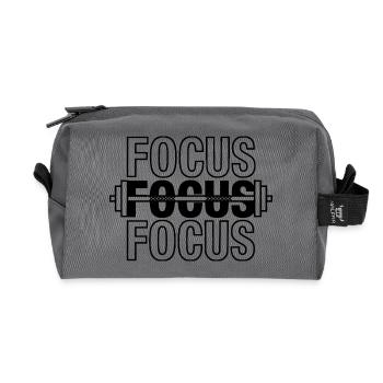 FOCUS Gym Motivation Barbell - Recycled Toiletry Zip Bag - anthracite - Front