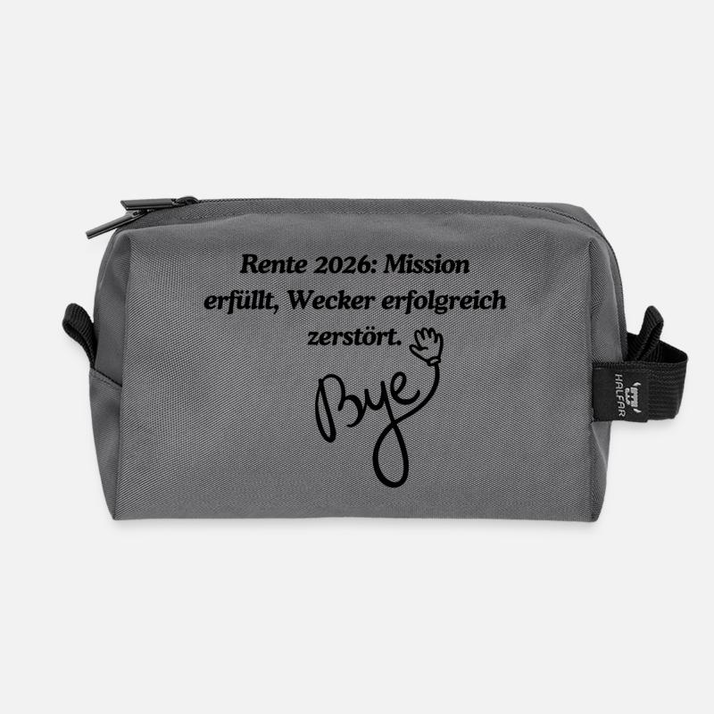 Pension 2026 - Recycled Toiletry Zip Bag - anthracite