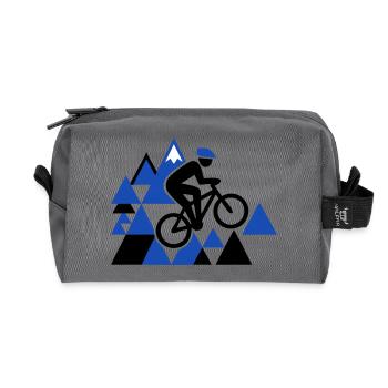 Saut VTT extrême - Trousse de toilette en tissu recyclé - anthracite - Devant