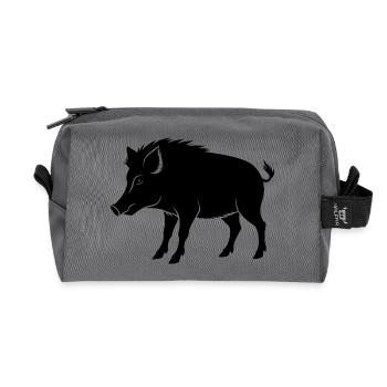 Sanglier - Trousse de toilette en tissu recyclé - anthracite - Devant