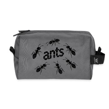 Ameisen - Recycelte Kulturtasche - Anthrazit - Vorne
