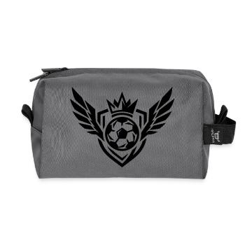 Blason de football - Trousse de toilette en tissu recyclé - anthracite - Devant