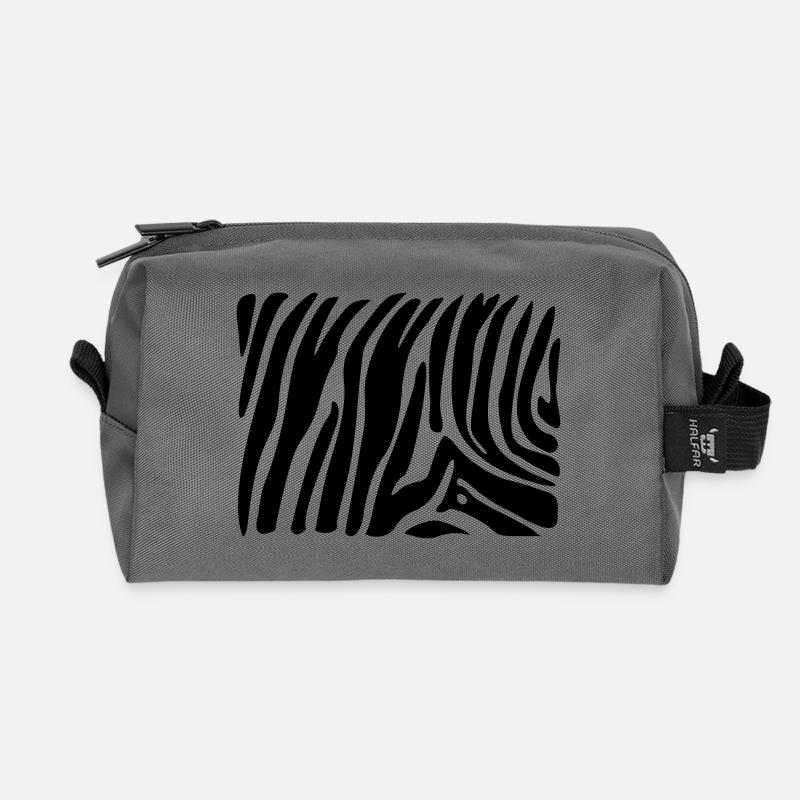 zebra - Recycelte Kulturtasche - Anthrazit