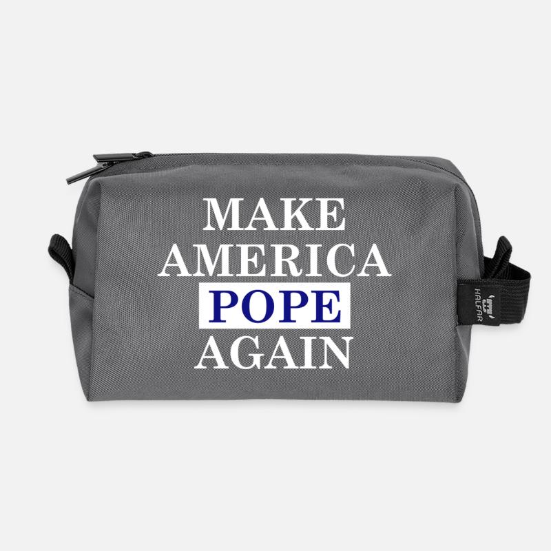 Make America POPE again - white - Recycelte Kulturtasche - Anthrazit