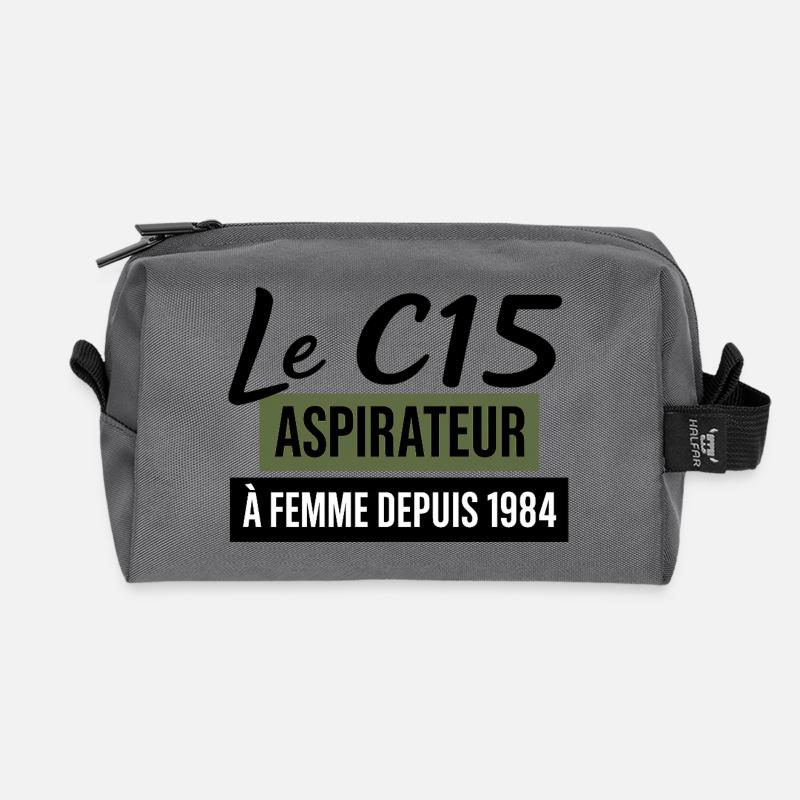 C15 - Recycled Toiletry Zip Bag - anthracite
