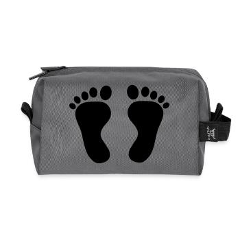 Baby Inside foot - Recycelte Kulturtasche - Anthrazit - Vorne
