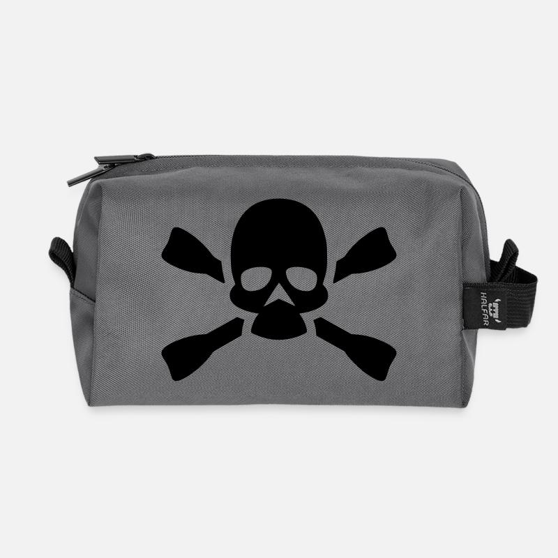 toten-kopf - Recycelte Kulturtasche - Anthrazit