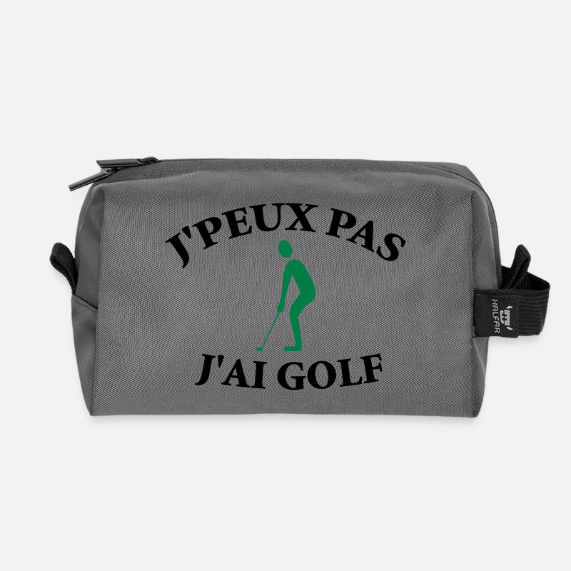 Ich kann nicht, ich habe Golf. - Recycelte Kulturtasche - Anthrazit
