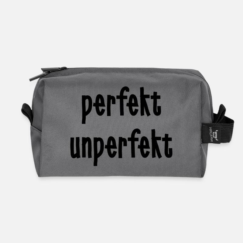 perfekt unperfekt - Recycelte Kulturtasche - Anthrazit