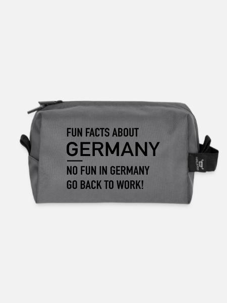 German Fun Facts - Recycelte Kulturtasche - Anthrazit