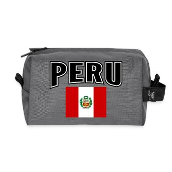 Peru - Recycled Toiletry Zip Bag - anthracite - Front