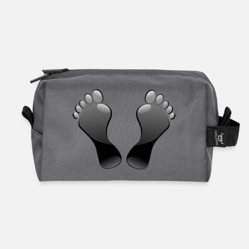Füße - Recycelte Kulturtasche - Anthrazit