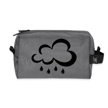 Rain cloud - Recycled Toiletry Zip Bag - anthracite - Front