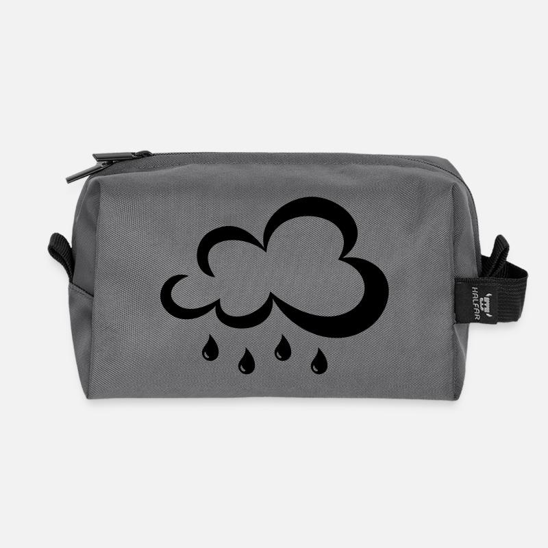 Regenwolke - Recycelte Kulturtasche - Anthrazit