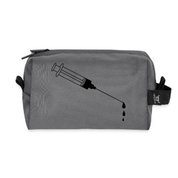 Blood Syringe - Recycled Toiletry Zip Bag - anthracite - Front