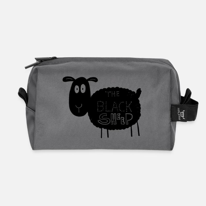 The Black Sheep I Das Schwarze Schaf Geschenk - Recycelte Kulturtasche - Anthrazit