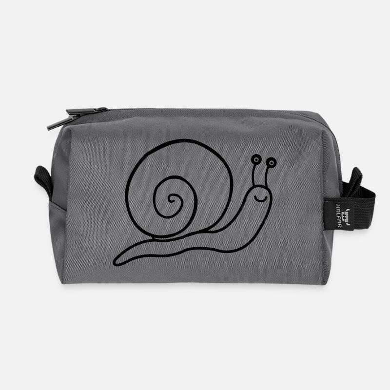 schnecke - Recycelte Kulturtasche - Anthrazit