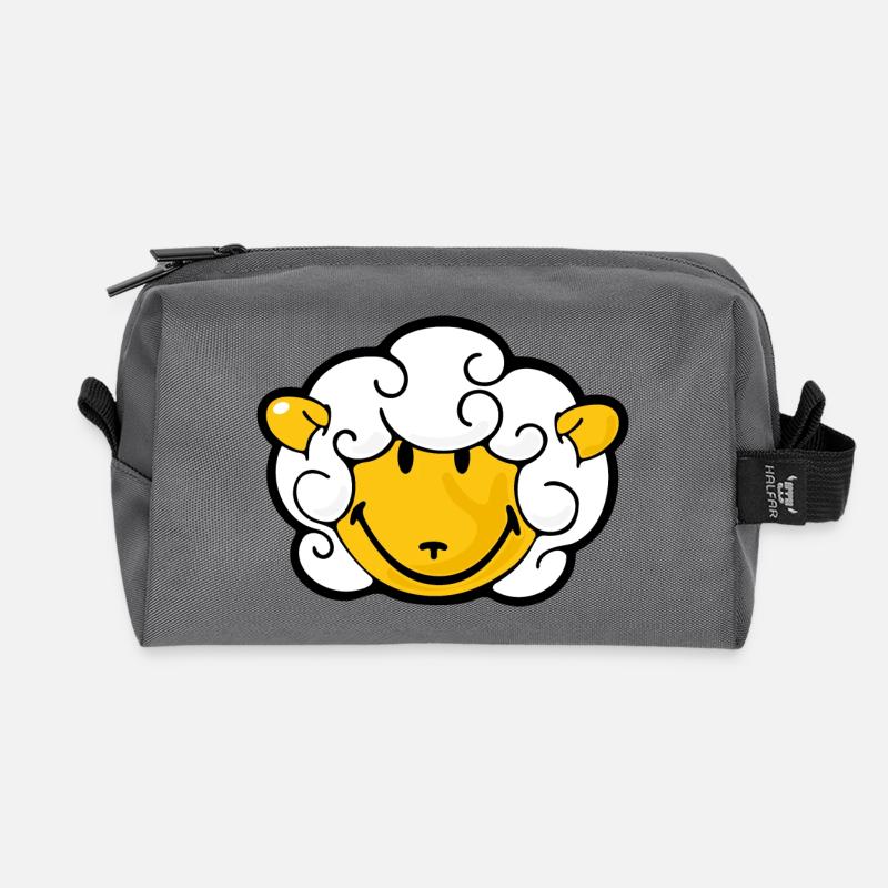 Smiley Sheep - Recycelte Kulturtasche - Anthrazit