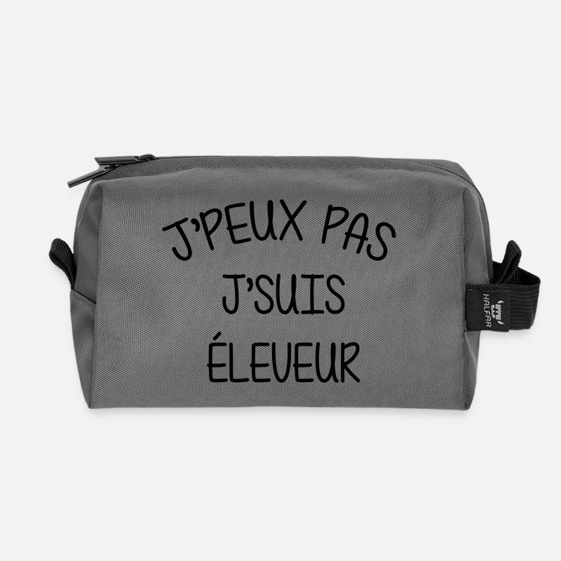 Famer Dog Cat Züchter Elevage Eleveur - Recycled Toiletry Zip Bag - anthracite