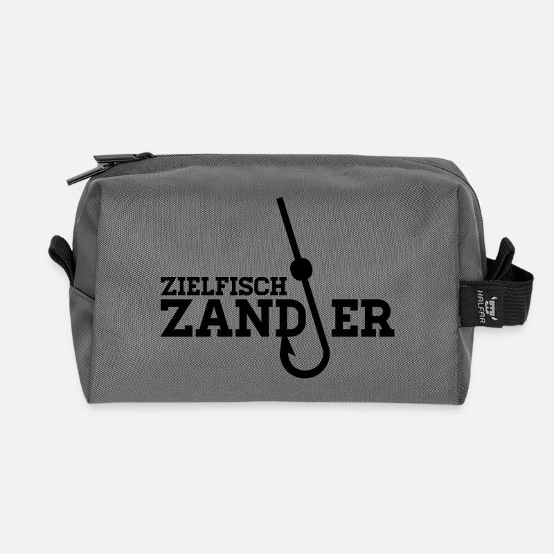 Zielfisch Zander - Anglershirt - Recycelte Kulturtasche - Anthrazit