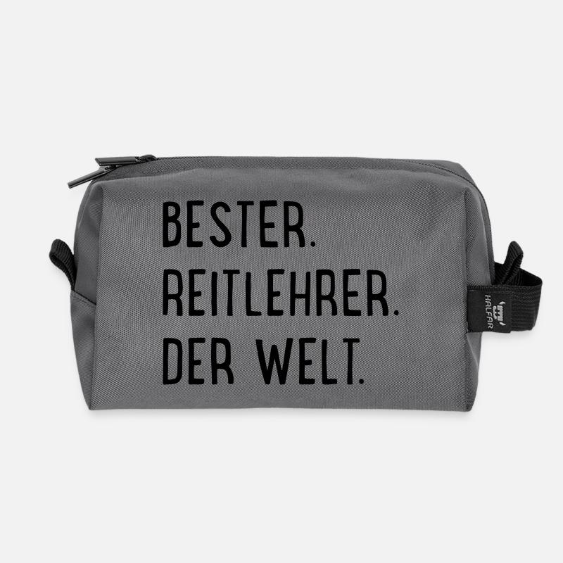 Bester Reitlehrer - Recycelte Kulturtasche - Anthrazit