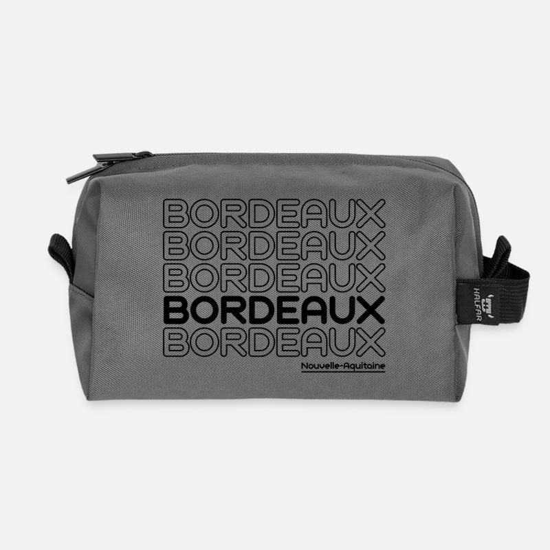 Bordeaux Frankreich - Recycelte Kulturtasche - Anthrazit
