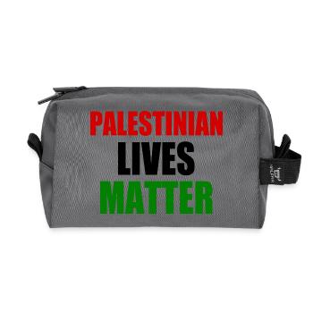 Palestinian lives matter - Trousse de toilette en tissu recyclé - anthracite - Devant