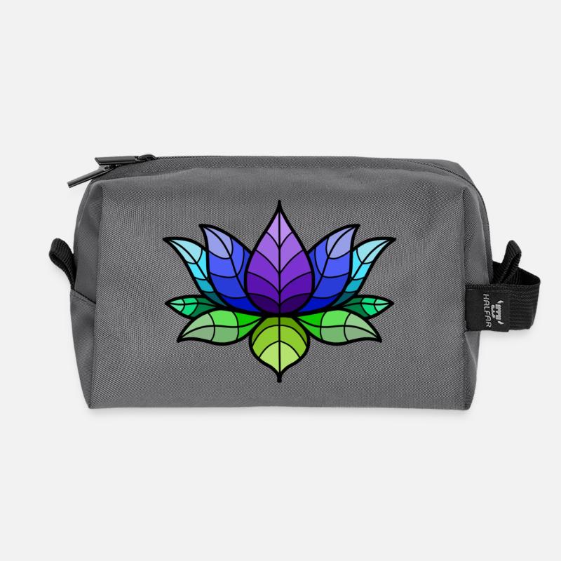 Mohawk Lotus Blumen Motiv - Recycelte Kulturtasche - Anthrazit