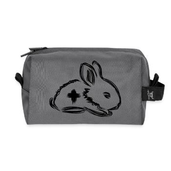 Hase Erste Hilfe - Recycelte Kulturtasche - Anthrazit - Vorne