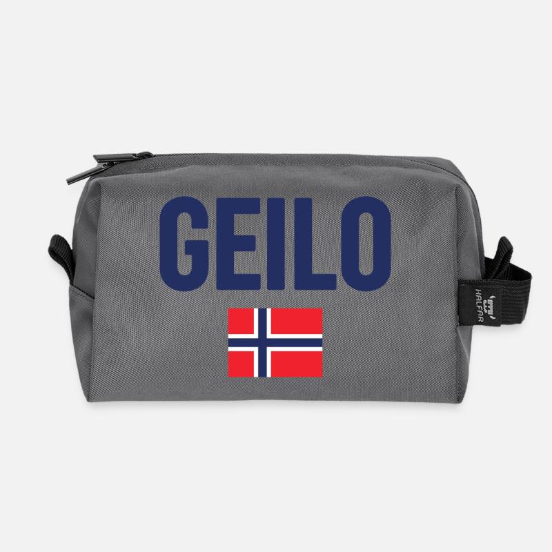 Gelo Norwegian Flagge Design - Recycelte Kulturtasche - Anthrazit