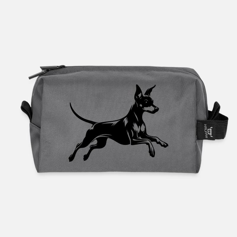 Zwergpinscher - Recycelte Kulturtasche - Anthrazit