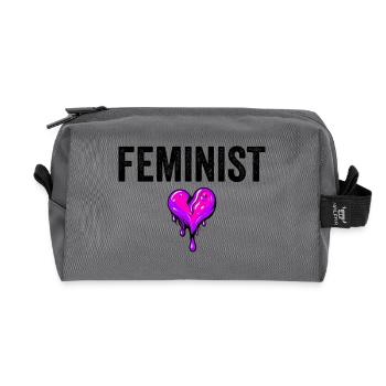 Feminist - Recycelte Kulturtasche - Anthrazit - Vorne