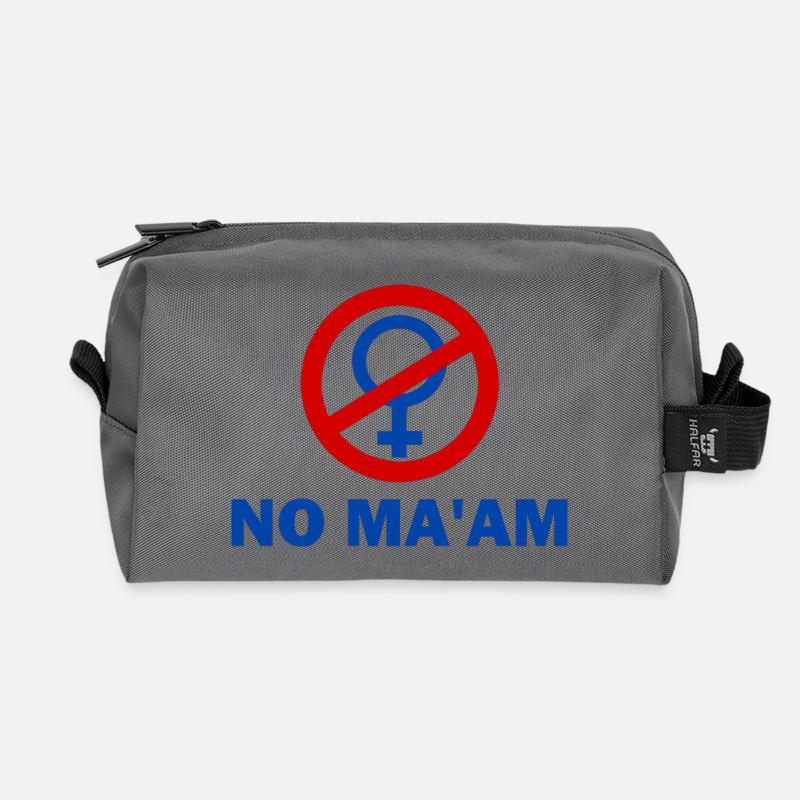 no ma'am - Recycelte Kulturtasche - Anthrazit
