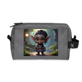 Forest Goblin in Duskwood - Recycled Toiletry Zip Bag - anthracite - Front