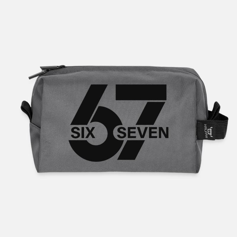 Six Seven Meme - Recycelte Kulturtasche - Anthrazit
