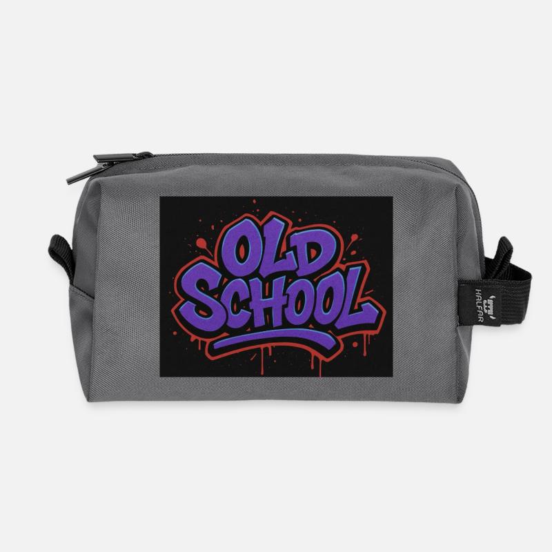 Old School Graffiti Schriftzug - Recycelte Kulturtasche - Anthrazit