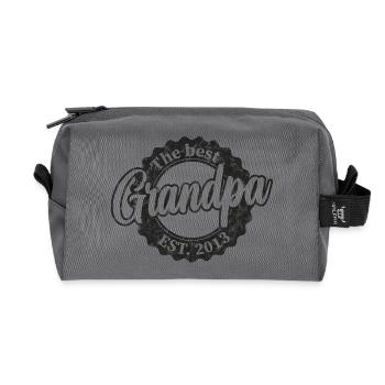 The Best Grandpa since 2013 - Recycelte Kulturtasche - Anthrazit - Vorne