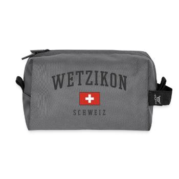 Wetzikon Schweiz Flagge - Recycelte Kulturtasche - Anthrazit - Vorne