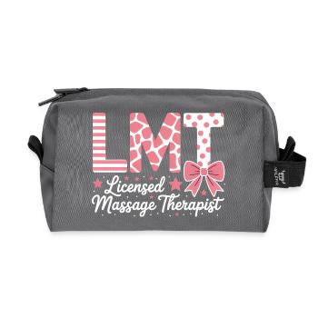 Masseurin Sprüche Massage Lustige Masseur Geschenk - Recycelte Kulturtasche - Anthrazit - Vorne