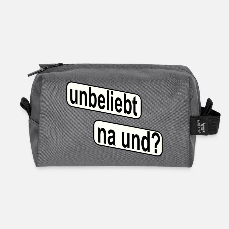 Unbeliebt Na und? Rebellisches Statement - Recycelte Kulturtasche - Anthrazit