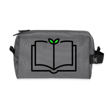 Buch Pflanze Wachstum Lernen - Recycelte Kulturtasche - Anthrazit - Vorne